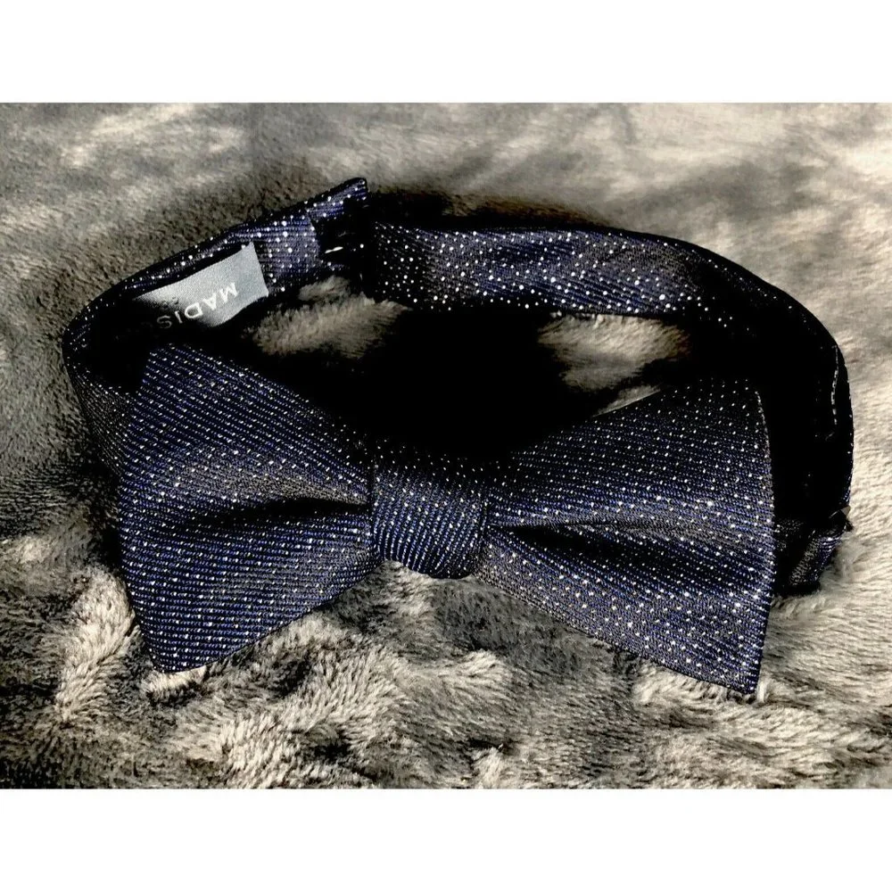 Madison Fashion - Gentleman Style Banquet Bow Tie Blue See Photos - Picture 1 of 12